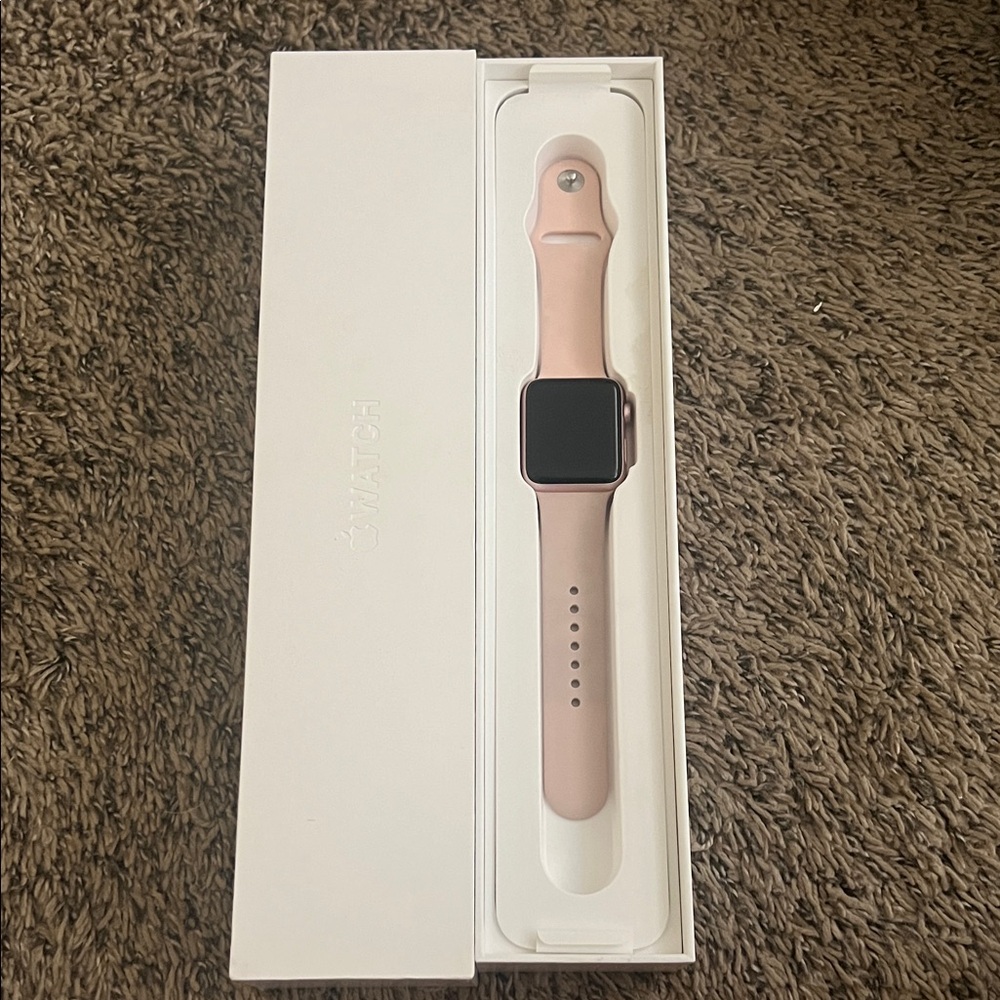 Apple Watch Series 2 42mm case rose gold aluminum with pink sand sports band